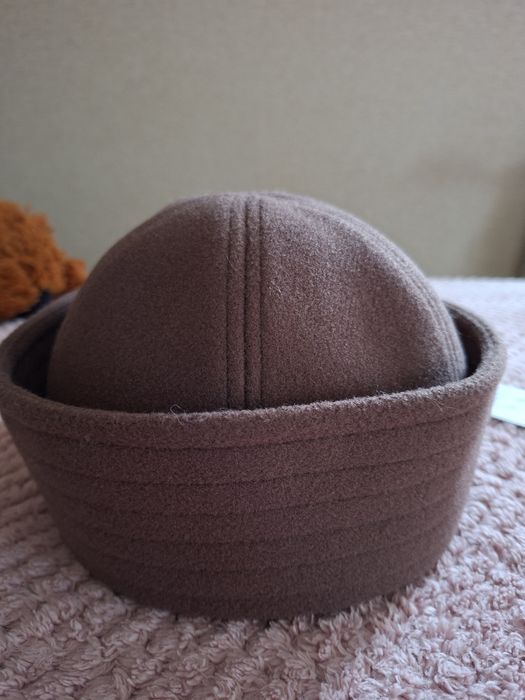 Тепла вовняна папайка Sailor шоколадного кольору