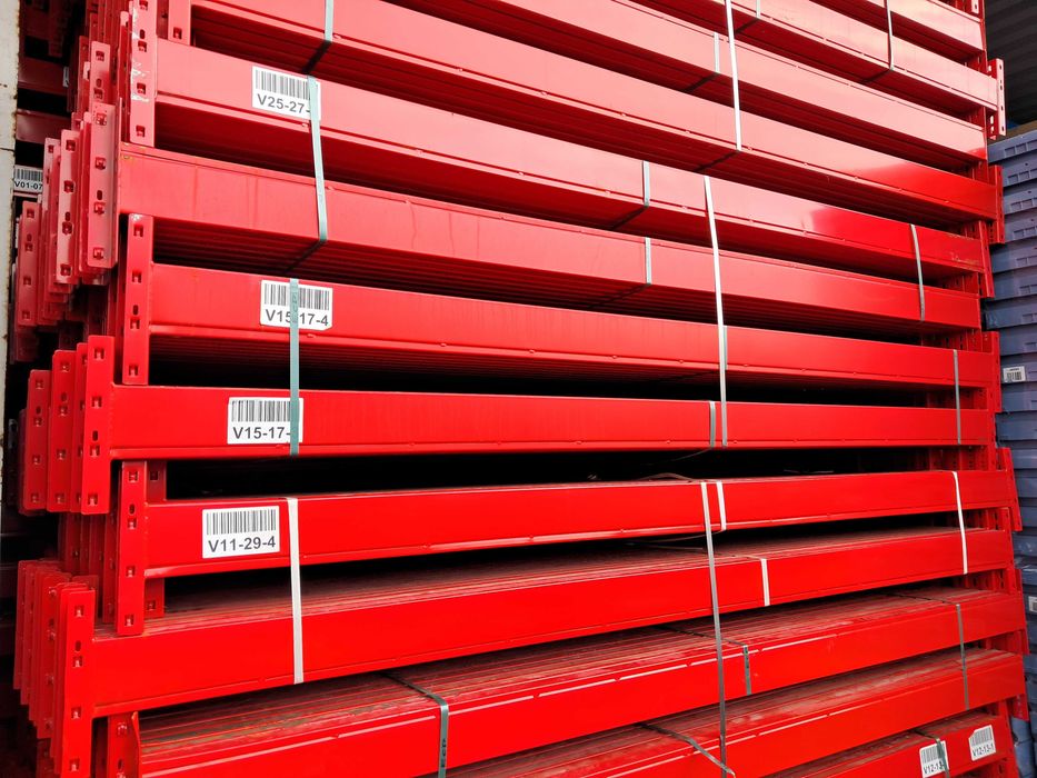 Regały magazynowe paletowe na palety 9,4 metry szeroki 290cm 2 ramy 5 półki 3x800kg Still