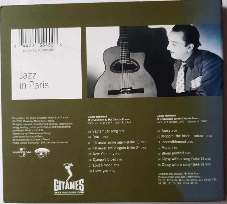 Django Reinhardt Djangos Blues CD JAZZ