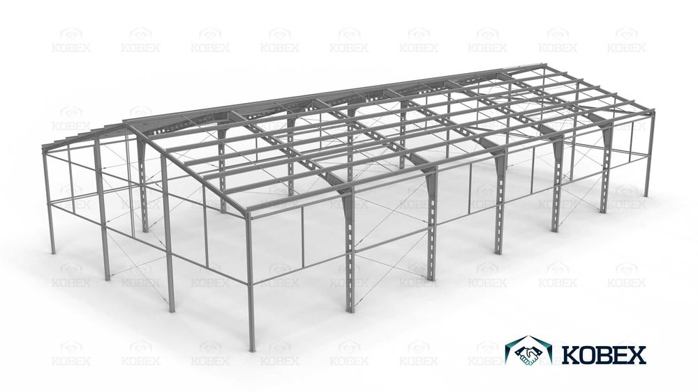 Konstrukcja stalowa hala 30x54x6 KOBEX HALE Leasing