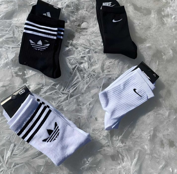 12ШТ 250ГРН. Є ОПТ! Носки NIKE высокие Шкарпетки Найк. Adidas високі