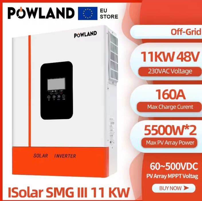 Гібридний інвертор Powland (Easun) 11kW 48v WiFi Parallel 11000W