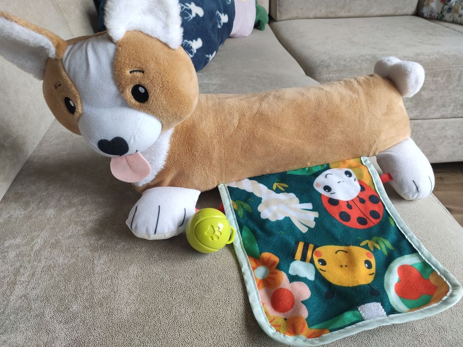 Zabawka pis Fisher-Price, Piesek 3w1, Poduszeczka pod brzuszek, zabawk
