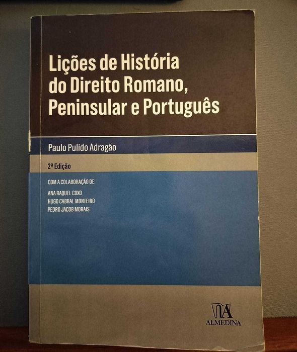 Lições de História do Direito Romano, Peninsular e Português 2ª edição