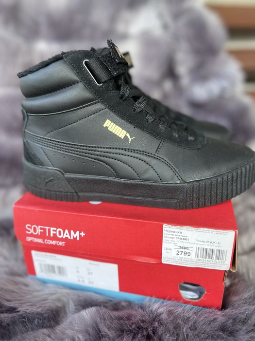 Зимові жіночі кросівки Puma Carina MID Оригінал 36-37 розмір