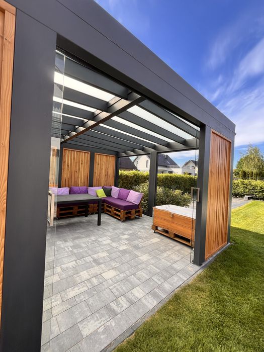 Nowoczesna altana ogrodowa, patio, altana