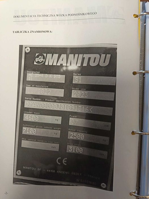 Wózek widłowy TERENOWY MANITOU MC 25-4 rok produkcji 2023