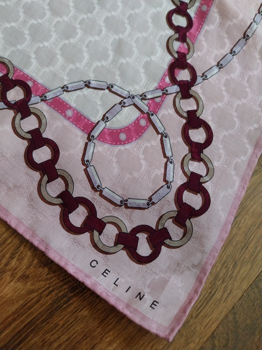 CELINE jedwabna apaszka, chusta bandana 57cm./ 57cm.