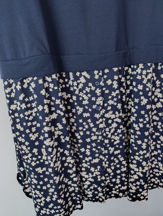 C&A rozmiar XL 42 granatowa bluzka ciążowa dla mamy kwiaty