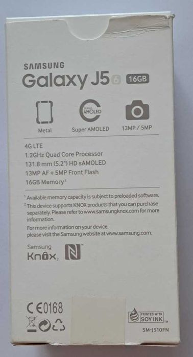 Telefon Samsung Galaxy J5, 5,2" 16 pamięć / 2 GB RAM