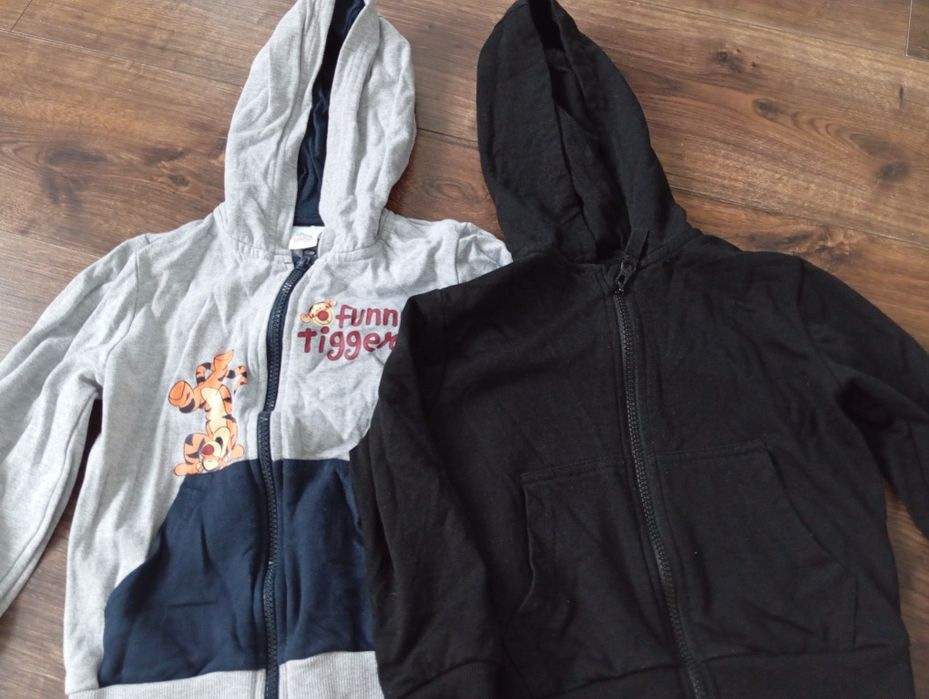 Dwie bluzy bluza rozpinana tygrysek 98