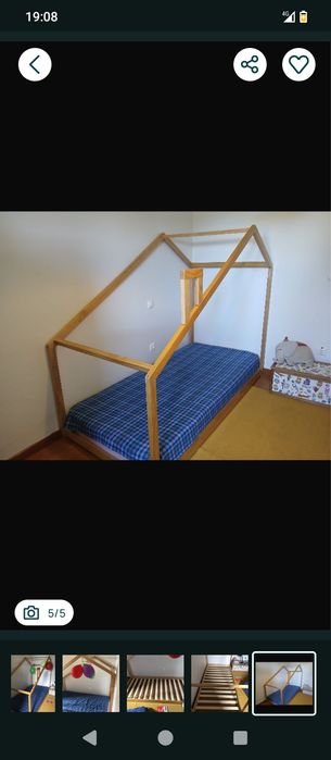 Cama em madeira para crianças
