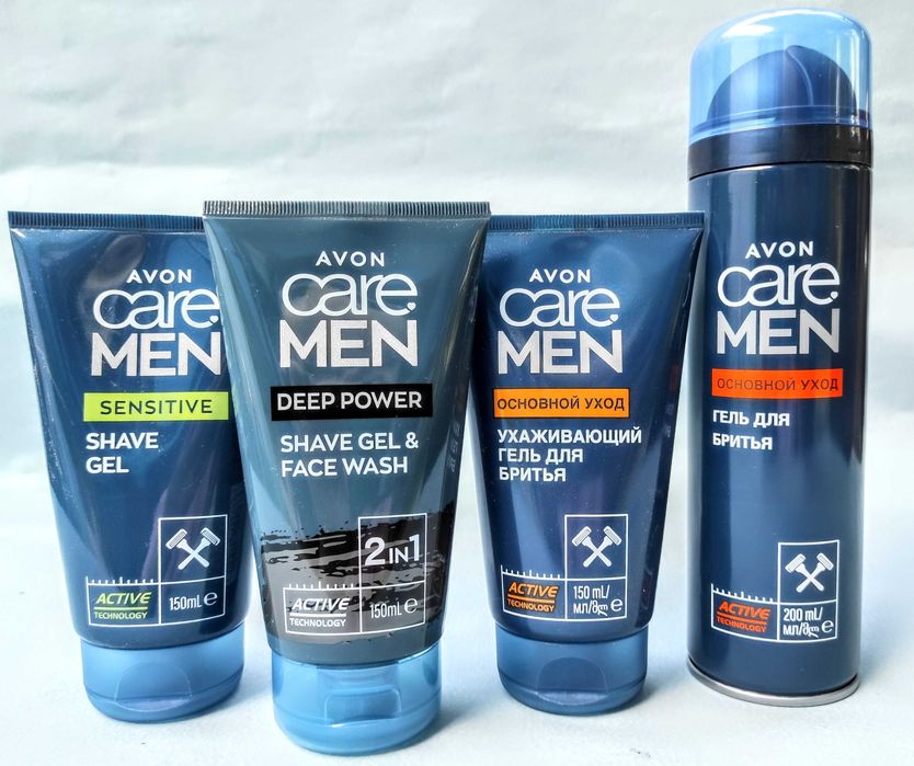 Гель для гоління, гель бальзам після гоління догляд Avon Care Men