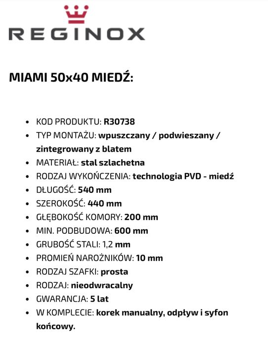 zlew miedziany premium