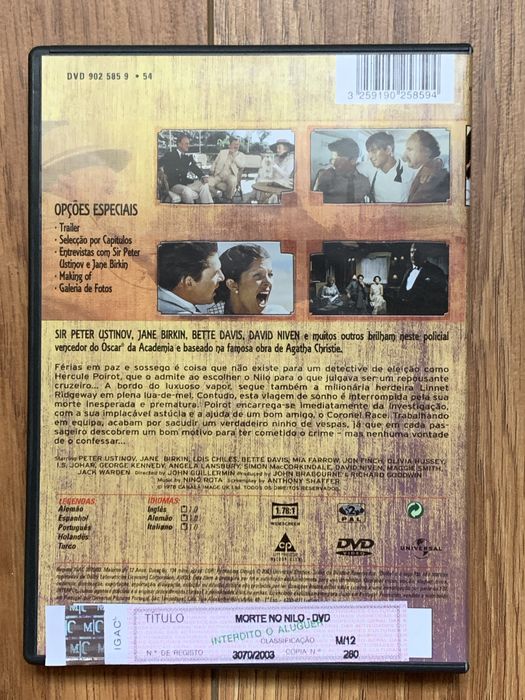 Morte no Nilo - Peter Ustinov - dvd