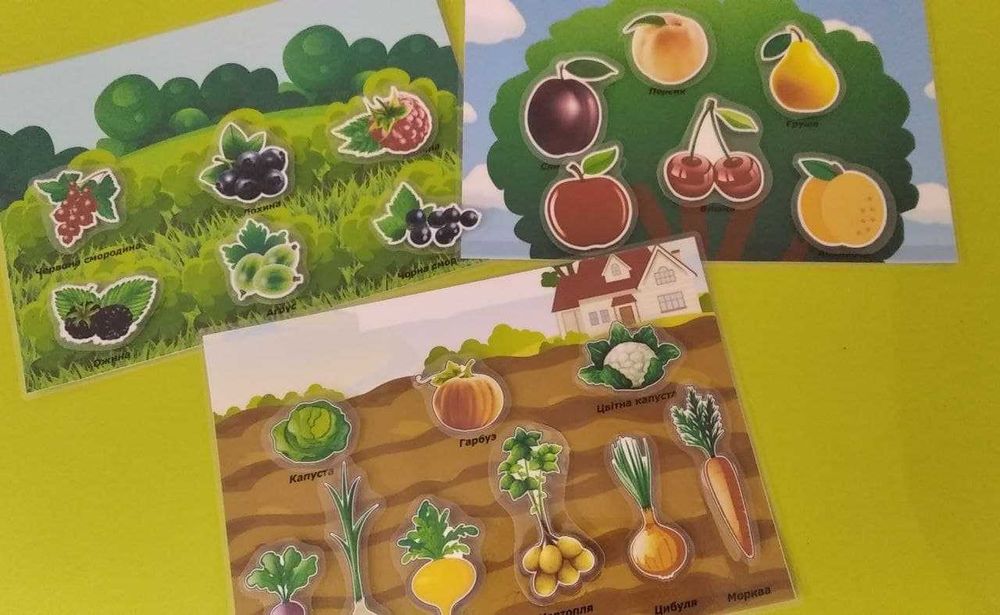 Лепбук ігри на липучках Монтессорі 17 ігор