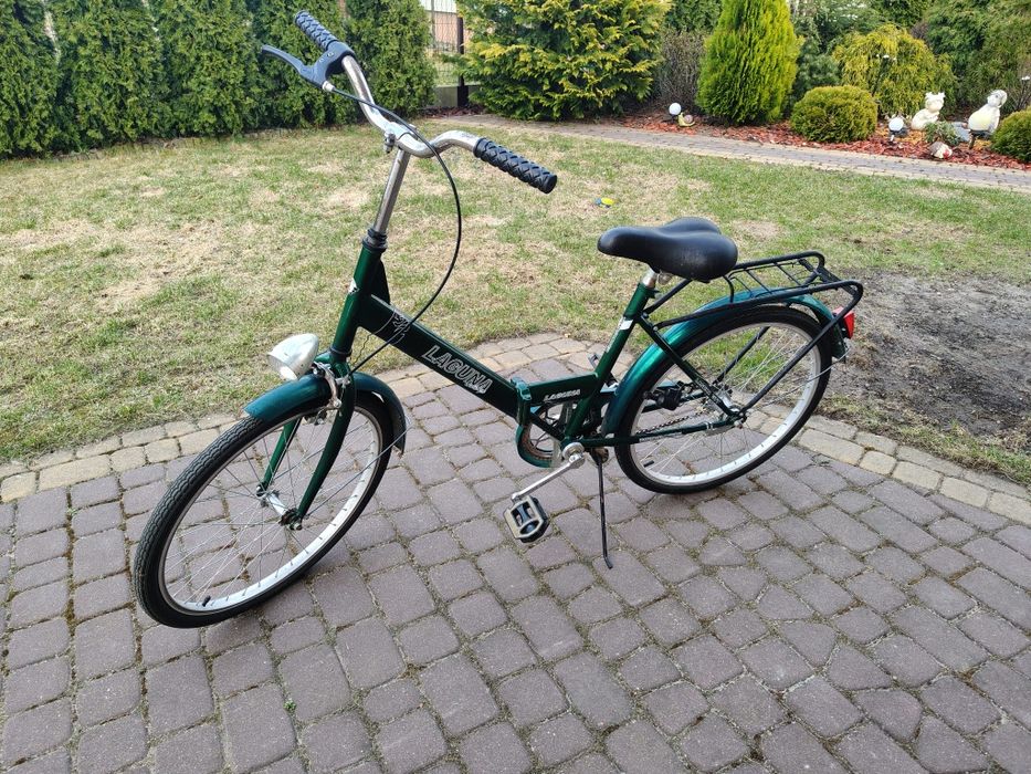 Rower skladak zielony