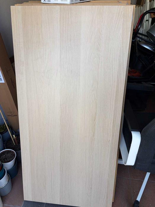 Biurko IKEA LAGKAPTEN/ADILS 120×60 cm, imitacja dębu bejcowanego na biało