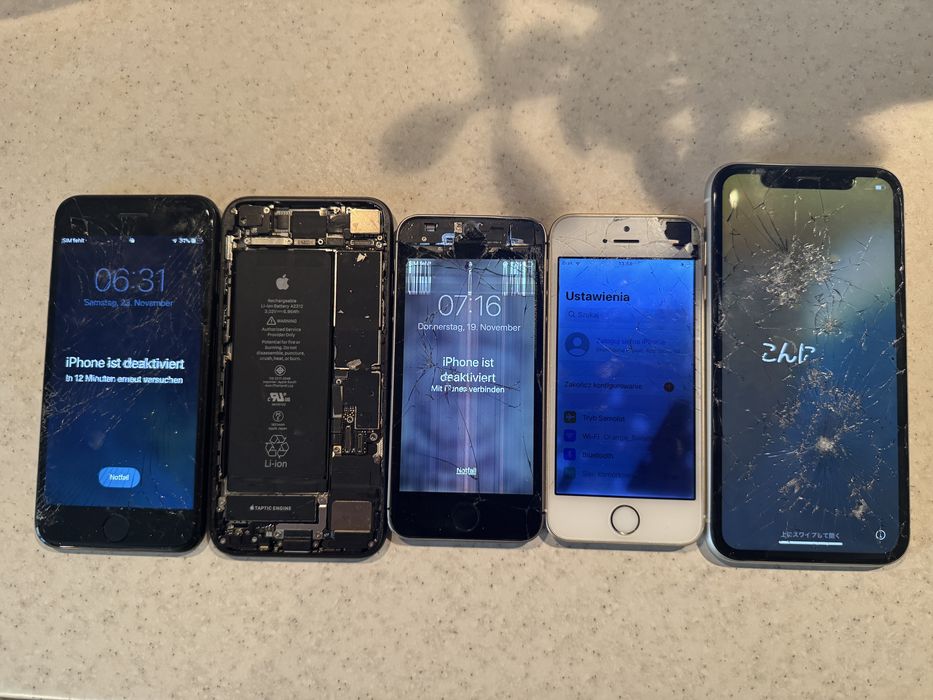 Iphone różne, uszkodzone okazja