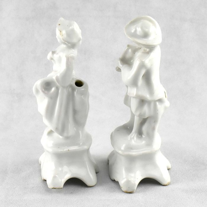 Par de figuras / jarras porcelana Vieux Paris, séc. XIX