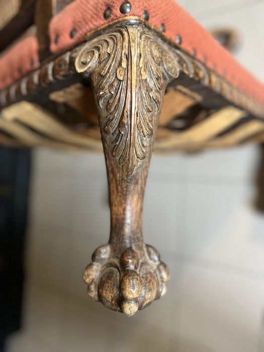 Antyk stary fotel tron stylowy barok Ludwik