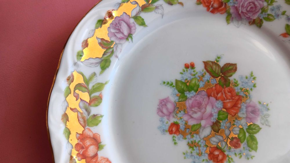 Prato decorativo antigo porcelana Limoges 16cm