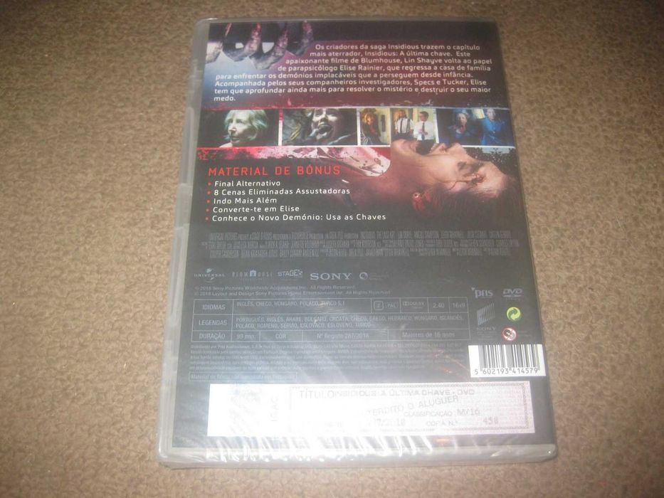 DVD "Insidious: A Última Chave" Selado/Raro!