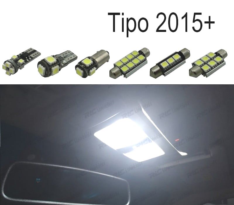KIT COMPLETO 6 LÂMPADAS LED INTERIOR PARA FIAT TIPO 356 357 15-