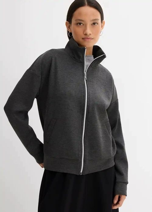 B.P.C szara bluza na zamek scuba r.48/50