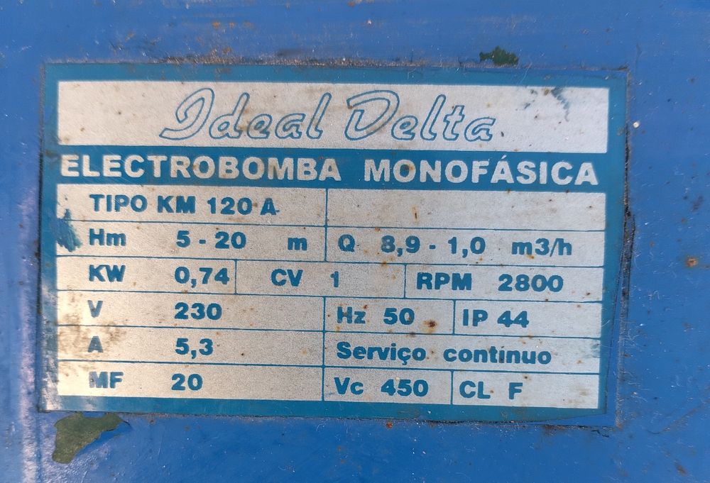 eletrobomba ideal delta cv 1