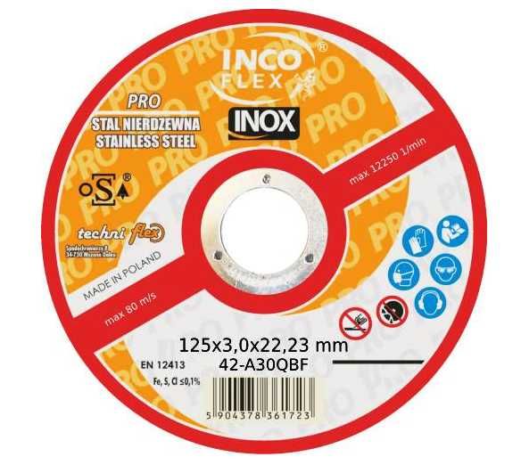 Tarcze do cięcia INOX PRO 125x3,0