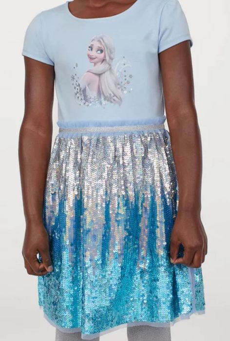 Elza, Elsa, Frozen, Kraina sukienka NOWA rozmiar 110/116 CEKINY