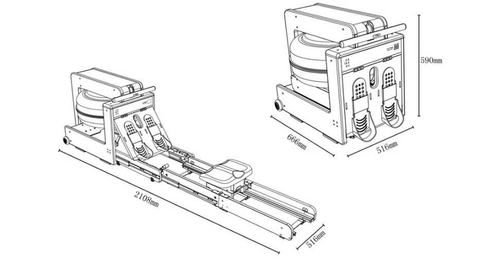 Складний високоякісний водний гребний дерев"яний тренажер.Вага 48 кг.