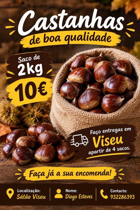 Castanhas de boa qualidade saco de 2kg 10€