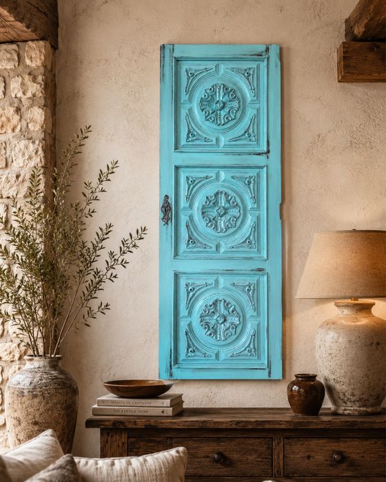 Antiga porta de madeira para decoração 135x50cm