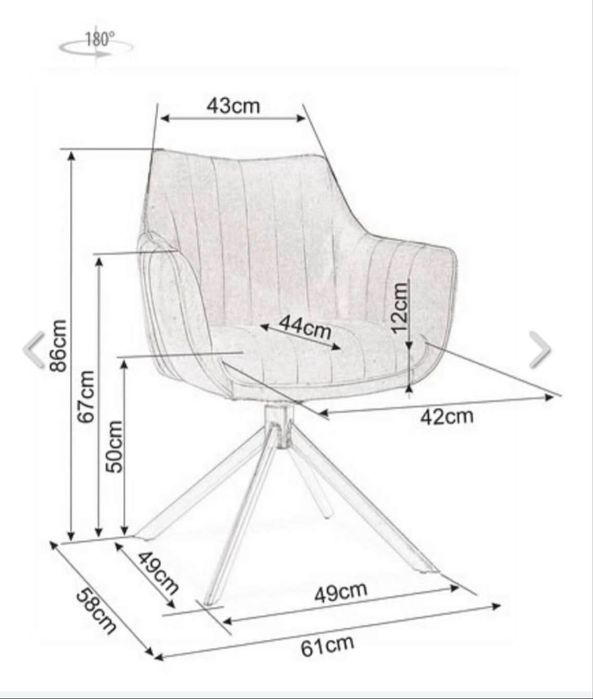 Krzesla tapicerowane obrotowe szare