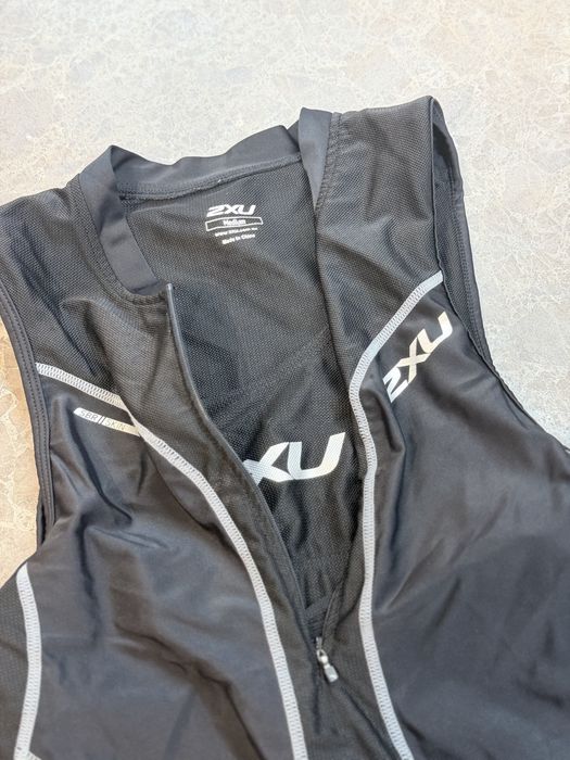 Спортивна майка для бігу жіноча s 42-44 2xu running singlet triathlon tank sleeveless 1/2 zip