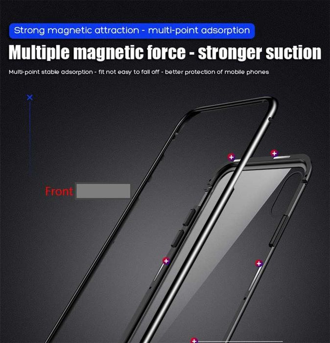Магнітний двохсторонній чохол на IPhone 8 чехол на Айфон 8