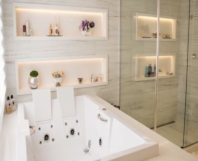 NICHO / CUBO, PARA CASA DE BANHO EM QUARTZ e SILESTONE.