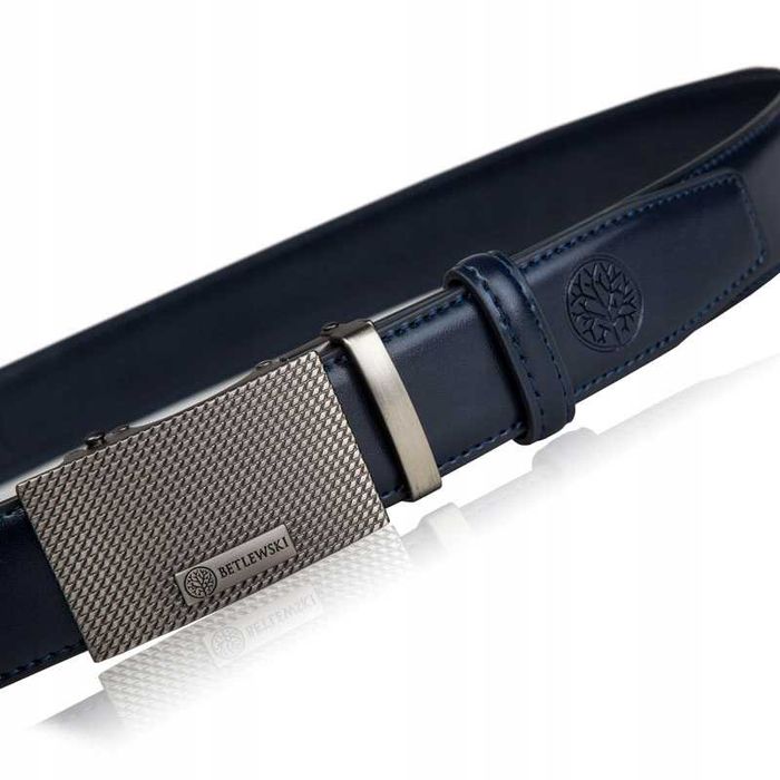 Betlewski Pasek Męski Do Spodni Skóra Naturalna Automatyczna Klamra