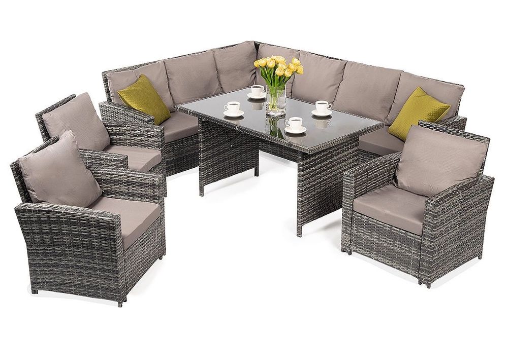 Zestaw Mebli Ogrodowych Narożnik Ogrodowy technorattan HIT 5 Kolorów