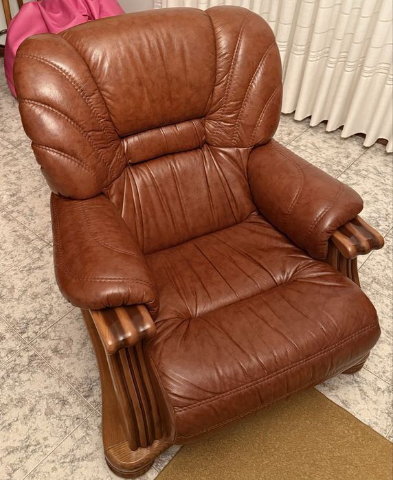 Sofa Rustico em Pele Genuína