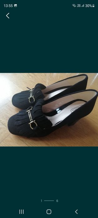 Mokasyny na słupku skóra  Embis