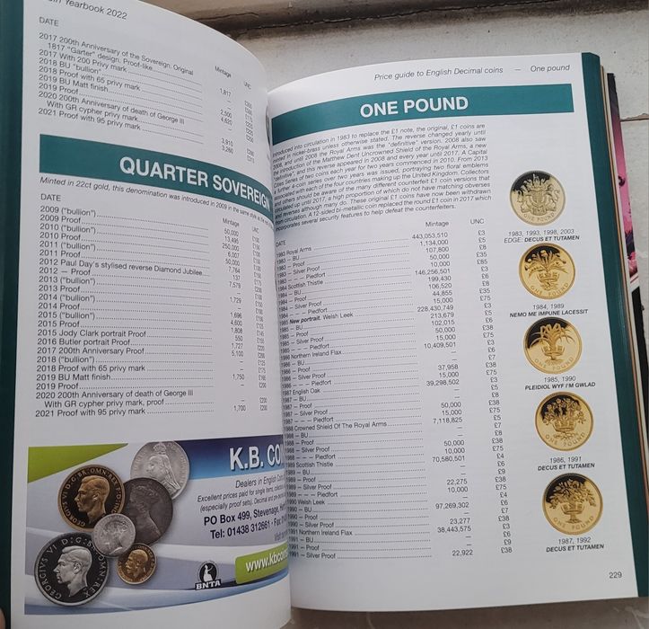 Katalog monet Wielkiej Brytanii - Coin yearbook 2022  (919A)