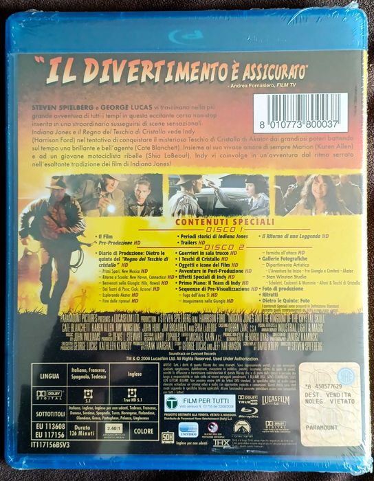 Indiana Jones e o reino da caveira de cristal BLURAY