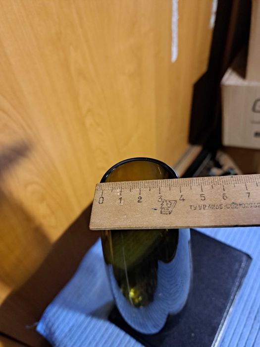 Ваза, цветное,  оливковое, стекло, Муранское, старая винтажная, декор