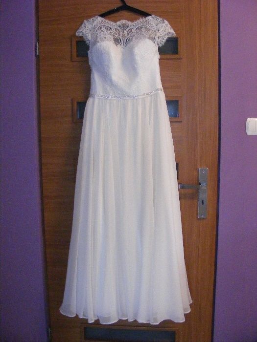 suknia ślubna afrodyta ally 36/38 koronka+muślin