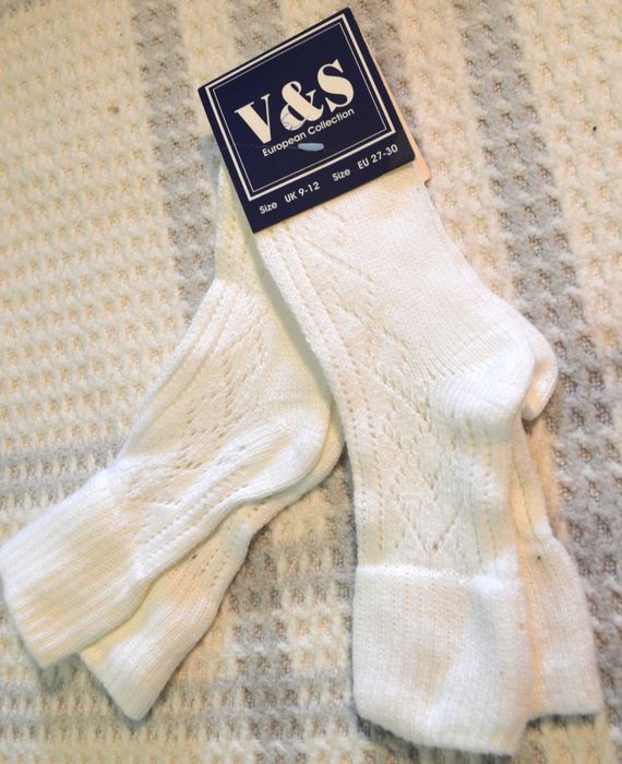 Ажурные белоснежные носочки для девочки, хлопок