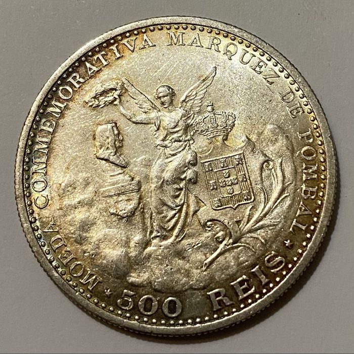 Moeda 725 - D MANUEL II - 500 Reis 1910