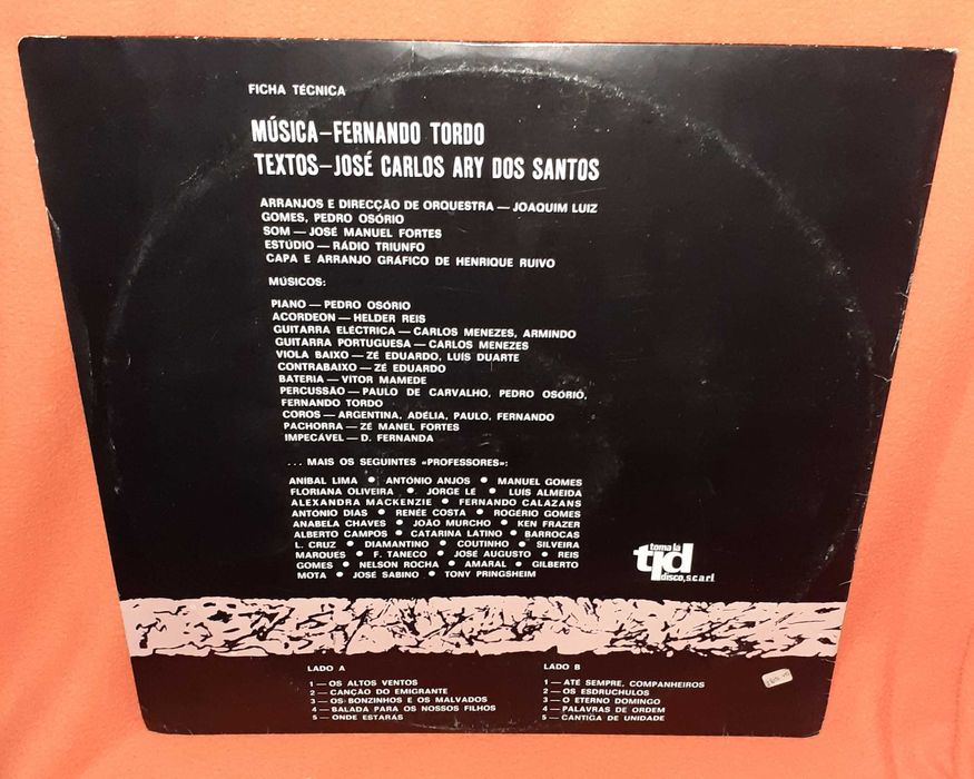 Disco Vinil-Estamos Vivos-Fernando Tordo